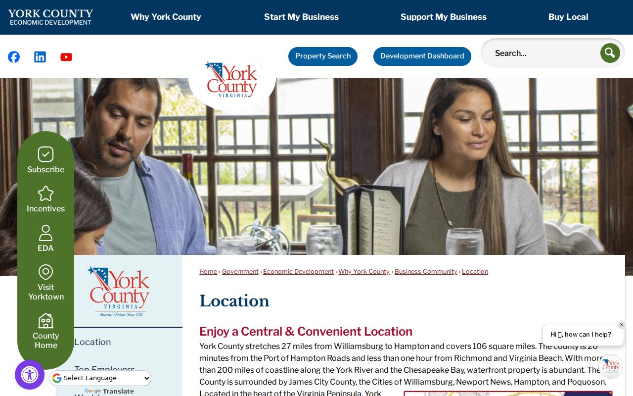 York County criminal record jurisdiction map