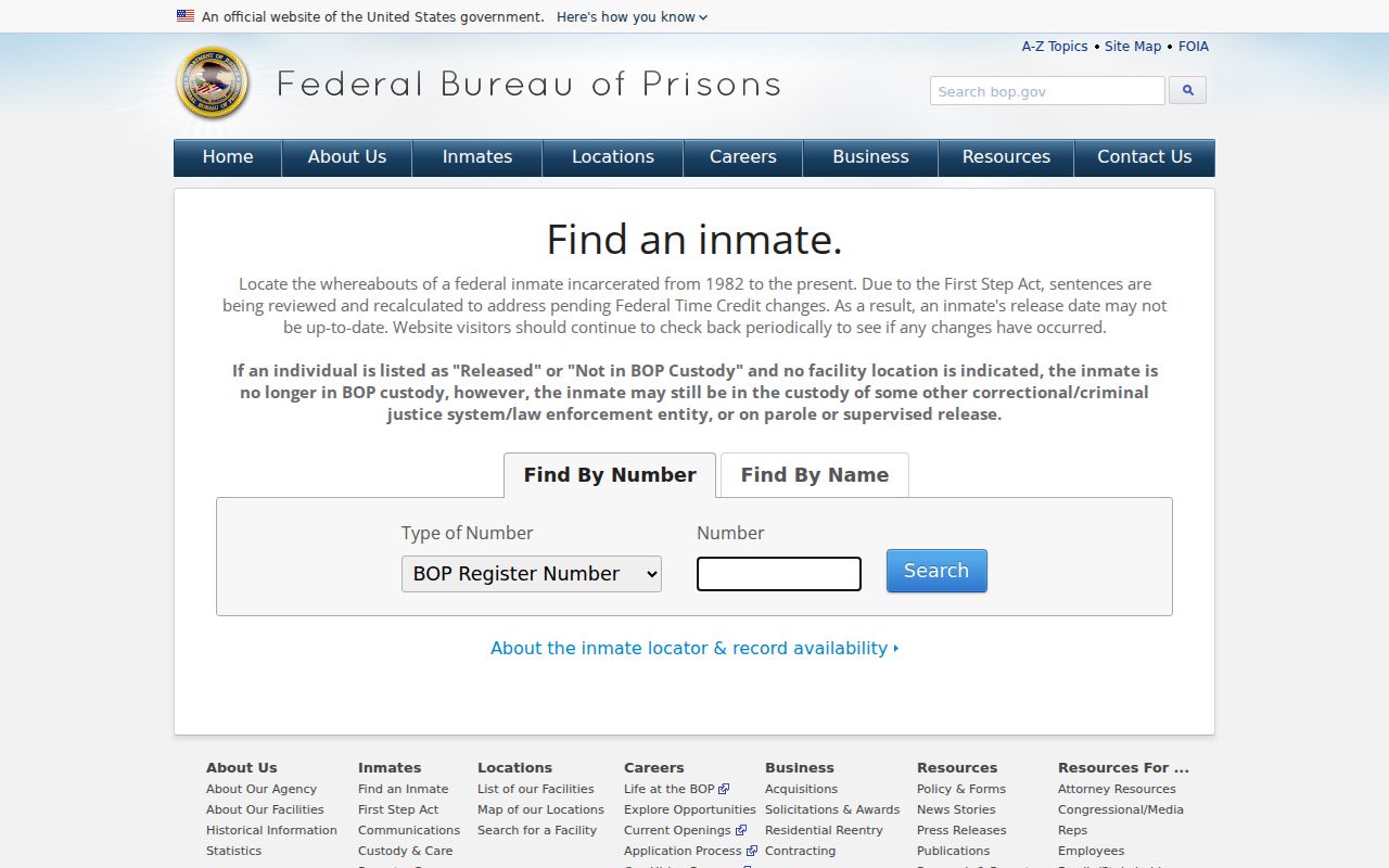 Federal inmate locator as a separate York County arrest custody channel